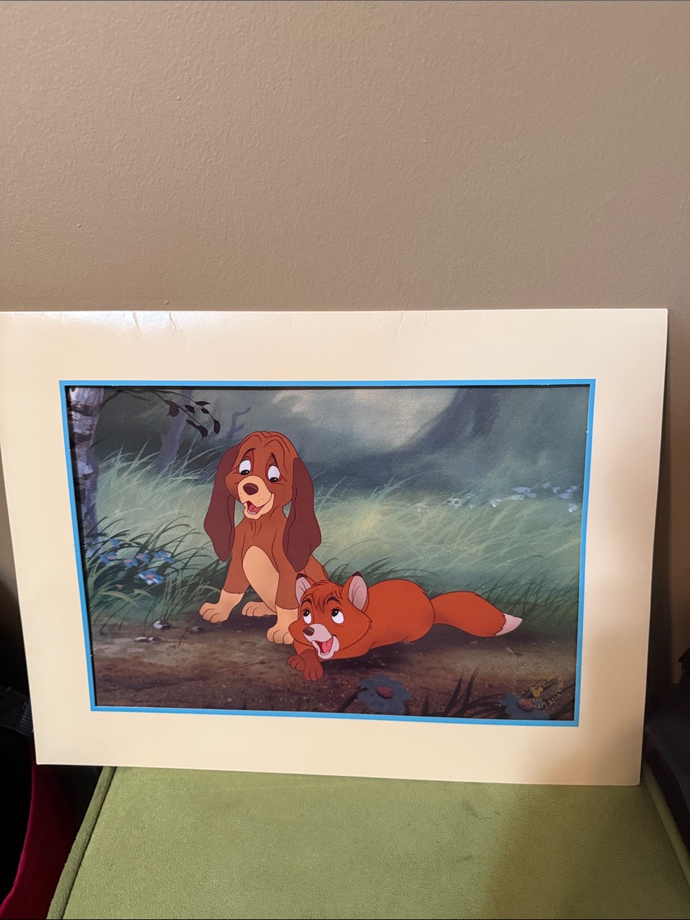 Disney Lithograph 1994 The Fox And The Hound